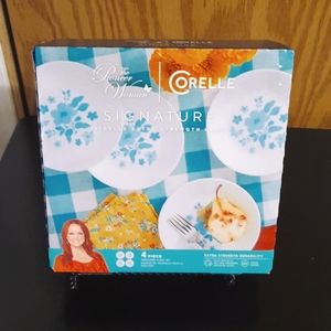 Pioneer Woman Signature Corelle 4pc appetizer plate set